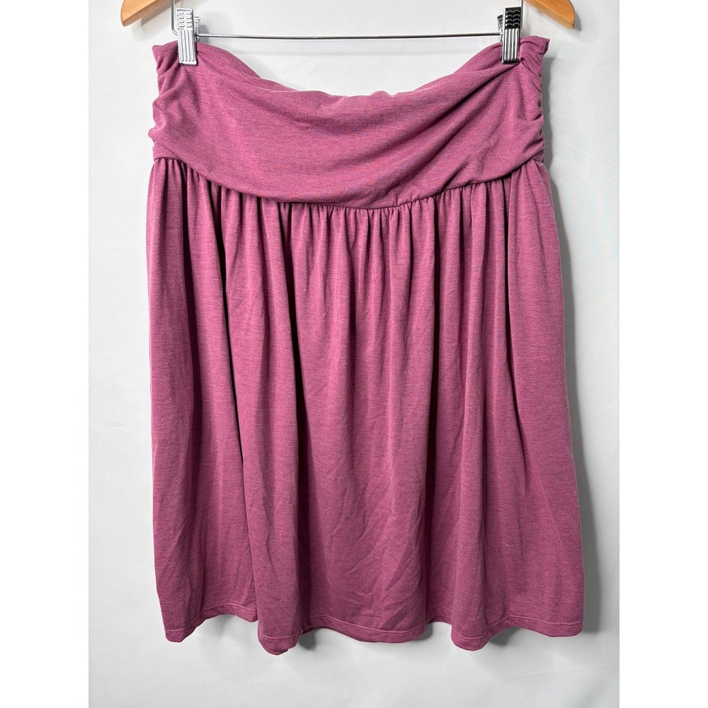 Halara XL Mauve Pink Ruched Foldover Waist Mini Skirt with Pockets Athleisure